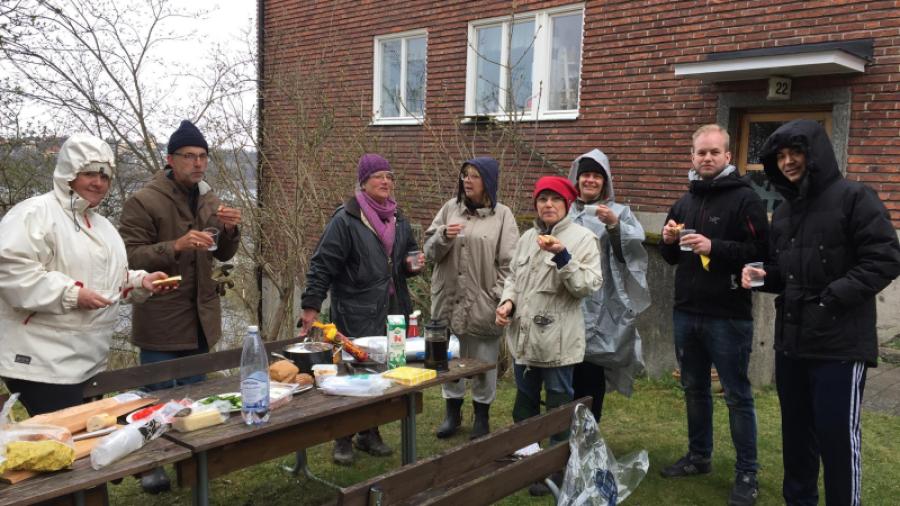 Lunch i hagel